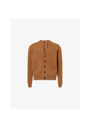 Mens Tom Ford Brushed V-Neck Wool-Blend Cardigan