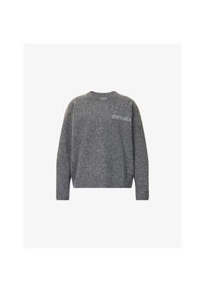 Mens Belier Intarsia Crewneck Knitted Jumper