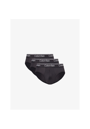 Mens Calvin Klein Pack Of Three Microfibre Stretch Hip Briefs