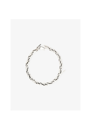 Mens Emanuele Bicocchi Notre Cross Sterling-Silver Chain Bracelet