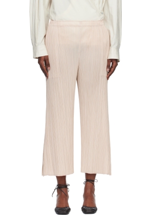 PLEATS PLEASE ISSEY MIYAKE Beige Monthly Color July Trousers