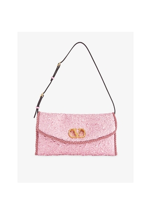 Womens Valentino Garavani Devain Small Jacquard Shoulder Bag