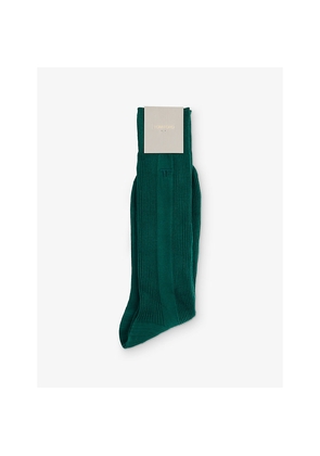 Mens Tom Ford Crew Ribbed Cotton Socks