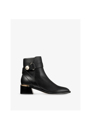 Womens Jimmy Choo Noor 45 Smooth Leather Ankle Boots