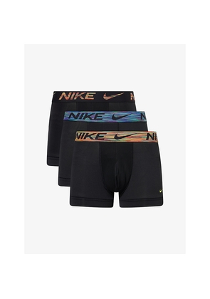 Mens Nike Essential Micro Branded Pack Of Three Stretch-Woven Trunks