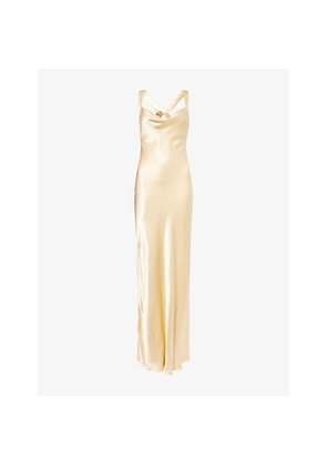 Womens Bec & Bridge Gia Halterneck Satin Maxi Dress