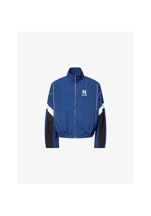 Mens Nahmias Warm Up High-Neck Woven Track Jacket