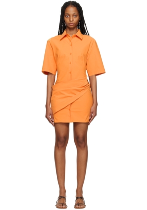 JACQUEMUS Orange Le Raphia 'La Robe Camisa' Minidress