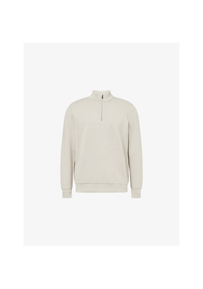Mens Arne Half-Zip Cotton-Jersey Jumper