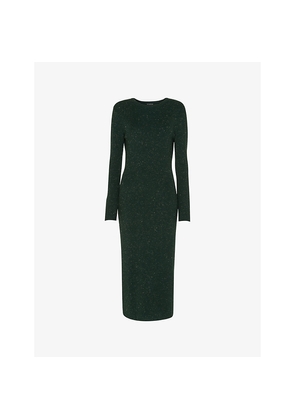 Womens Whistles Annie Long-Sleeve Sparkle-Knit Midi Dress