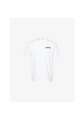 Mens Loewe Brand-Embroidery Relaxed-Fit Cotton-Jersey T-Shirt