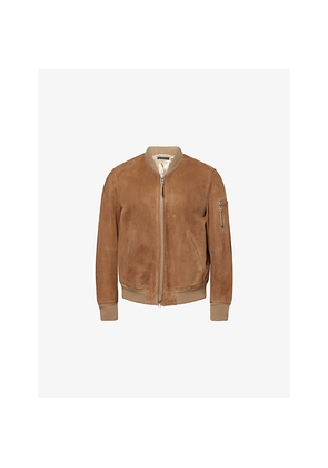 Mens Tom Ford Light Suede Bomber Jacket