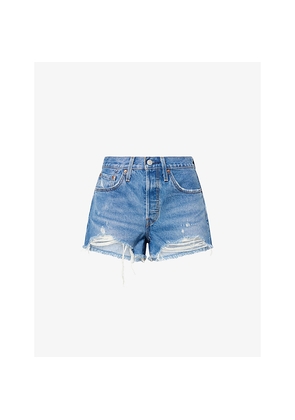 Womens Levis 501® Original High-Rise Denim Shorts