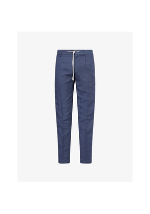 Mens Eleventy Slim-Leg Jogger Linen-Blend Trousers
