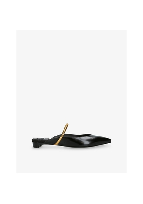 Womens Aera Jane 15 Strap Brushed Vegan Leather Flats