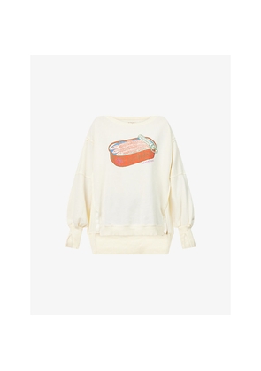 Womens Free People Camden Graphic-Print Cotton-Blend Sweatshirt