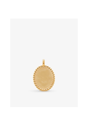 Womens Monica Vinader Deia 18ct Yellow Gold-Plated Vermeil Sterling-Silver Oval Pendant Charm