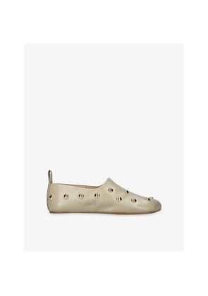 Womens Chloe Rita Stud Leather Flats