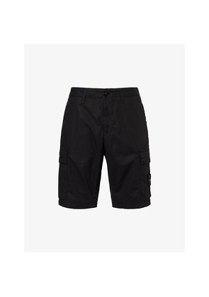 Mens Stone Island Tela Paracadute Badge Regular-Fit Stretch-Cotton Shorts
