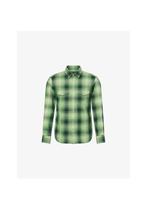 Mens Tom Ford Flannel Check-Print Cotton Shirt