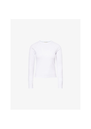 Womens Me And Em Baseball Raglan-Sleeve Stretch-Cotton Top