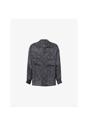 Mens Giorgio Armani Printed Relaxed-Fit Woven Shirt