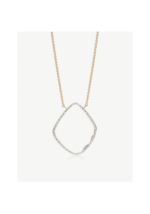Womens Monica Vinader Riva 18ct Gold-Vermeil and Pave Diamond Necklace