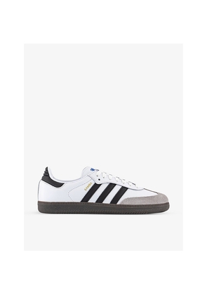 Womens Adidas Samba OG Logo-Print Leather Low-Top Trainers