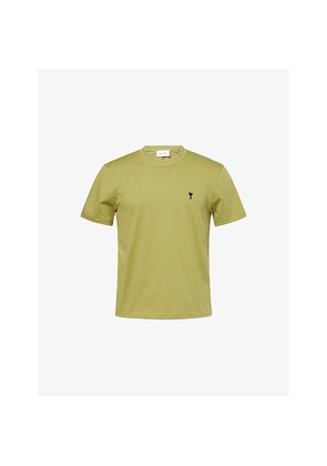 Mens Ami Paris Adc Logo-Embroidered Cotton-Jersey T-Shirt