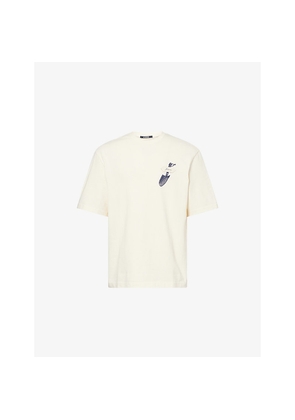 Mens Jacquemus Pelle Brand-Patch Cotton-Jersey T-Shirt