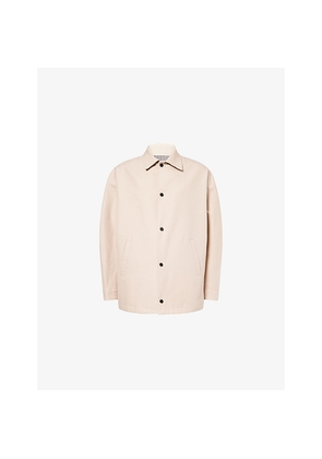 Mens Givenchy Relaxed-Fit Brand-Patch Cotton-Poplin Jacket