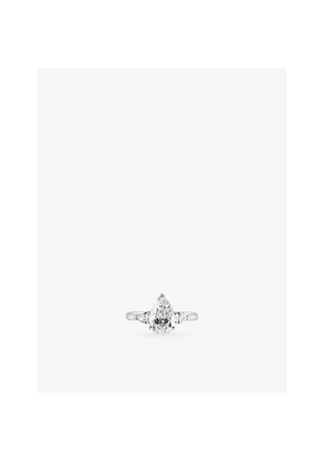 The Diamond Lab Timeless Pear-Cut 18ct White-Gold and 2.38ct Lab-Grown Diamond Ring