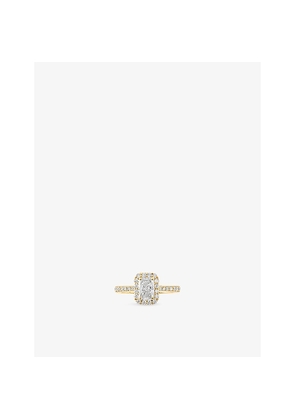 The Diamond Lab Timeless Radiant-Cut Halo18ct Yellow-Gold and 1.65ct Lab-Grown Diamond Ring