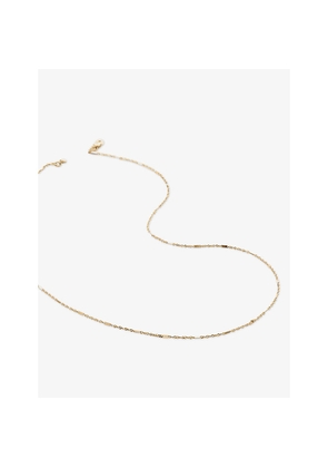 Womens Monica Vinader Shimmer Chain 18In 14ct Yellow-Gold Necklace
