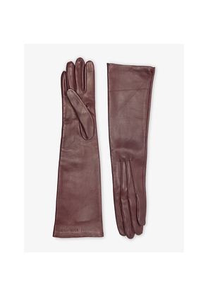 Womens Nour Hammour Long Braided Leather Gloves