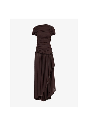 Womens Siedres Adeline Ruched Backless Woven Maxi Dress