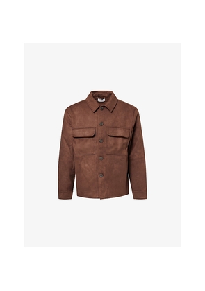Mens Nobl Hearn Regular-Fit Faux-Suede Jacket