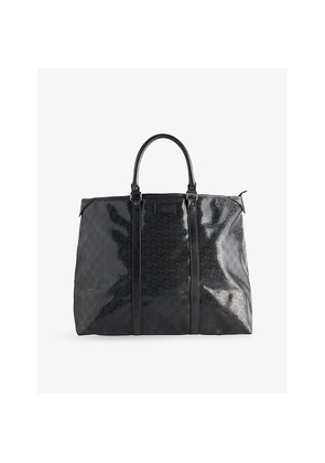 Womens Reselfridges Pre-Loved Gucci Imprime Weekender Coated Canvas Travel Bag