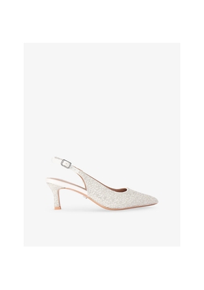 Womens Carvela Corletta Slingback Pearl-Embellished Heeled Courts