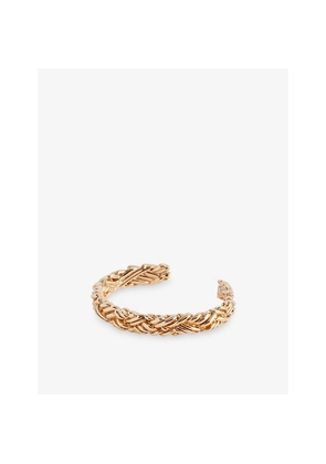 Womens Bottega Veneta Intreccio 18ct Yellow Gold Plated Sterling Silver Bracelet Chain Bracelet