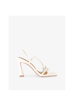 Womens KG Kurt Geiger Sweetie Pearl-Embellished Faux-Leather Heeled Sandals