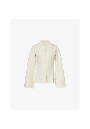 Womens Pretty Lavish Ellice Collared Knitted Cardigan