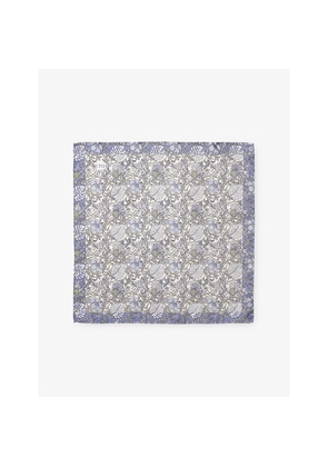Mens Eton Tropical Oxford Silk Pocket Square