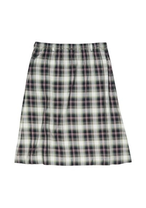 Checkered midi skirt