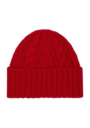 Cable knit beanie