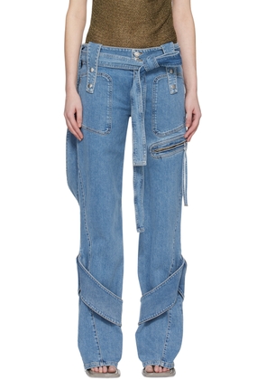 Blumarine Blue Layered Jeans