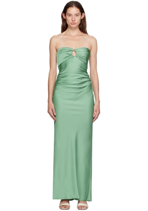 BEC + BRIDGE Green Emilia Strapless Maxi Dress