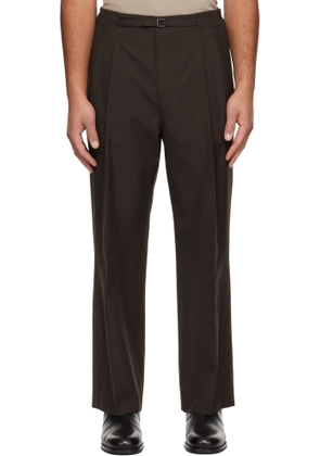 LE17SEPTEMBRE Brown Pleat Belted Trousers