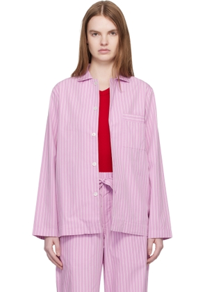 Tekla Pink Long-Sleeved Pyjama Shirt