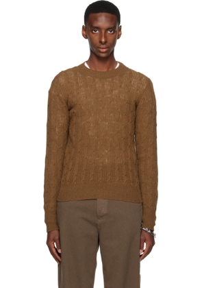 Dries Van Noten Brown Crewneck Sweater